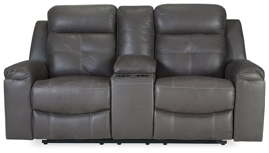 Signature Design by Ashley® Jesolo DBL Rec Loveseat w/Console.