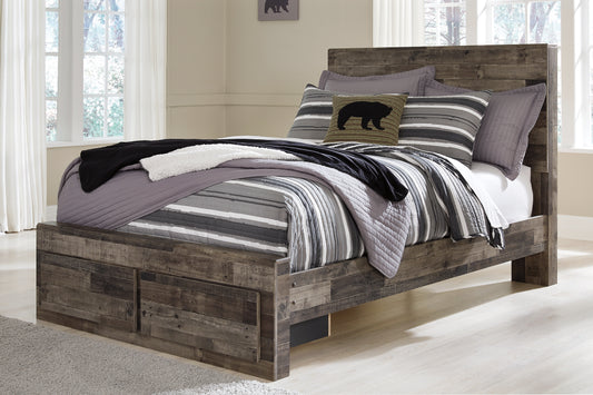 Benchcraft® Derekson  Panel Bed With 2 Storage Drawers.