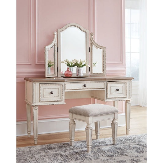 Signature Design by Ashley® Realyn Vanity/Mirror/Stool (3/CN).