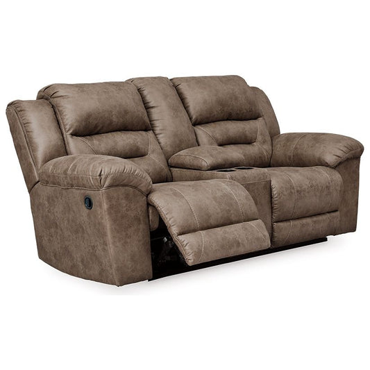 Signature Design by Ashley® Stoneland DBL Rec Loveseat w/Console.