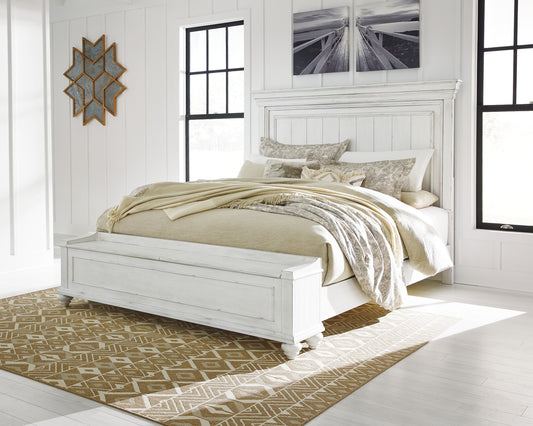 Benchcraft® Kanwyn  Panel Bed With Storage Bench.