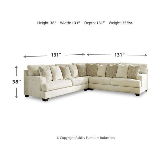 Signature Design by Ashley® Rawcliffe 3-Piece Sectional.