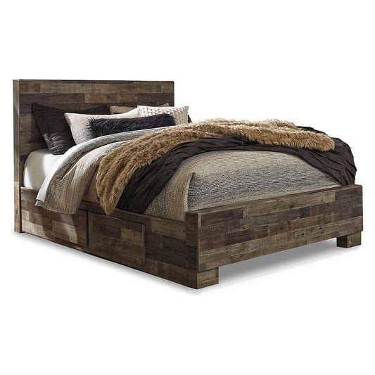 Benchcraft® Derekson Queen Panel Bed with 2 Storage Drawers.