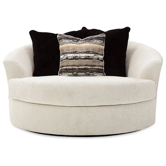 Ashley® Cambri Oversized Round Swivel Chair.