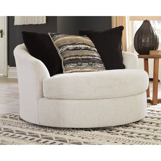 Ashley® Cambri Oversized Round Swivel Chair.