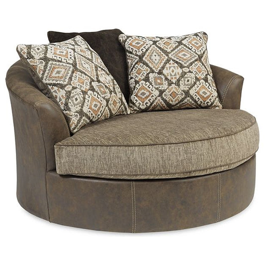 Benchcraft® Abalone Oversized Swivel Accent Chair.