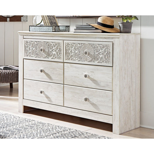 Signature Design by Ashley® Paxberry Six Drawer Dresser.