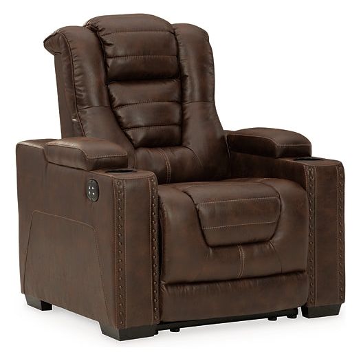 Signature Design by Ashley® Owner's Box PWR Recliner/ADJ Headrest.