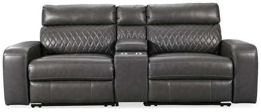 Signature Design by Ashley® Samperstone 3-Piece Power Reclining Sectional Loveseat.