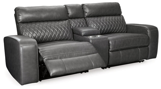 Signature Design by Ashley® Samperstone 3-Piece Power Reclining Sectional Loveseat.