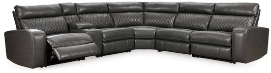 Signature Design by Ashley® Samperstone 6-Piece Power Reclining Sectional.