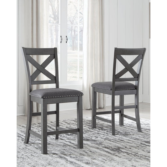 Signature Design by Ashley® Myshanna Upholstered Barstool (2/CN).