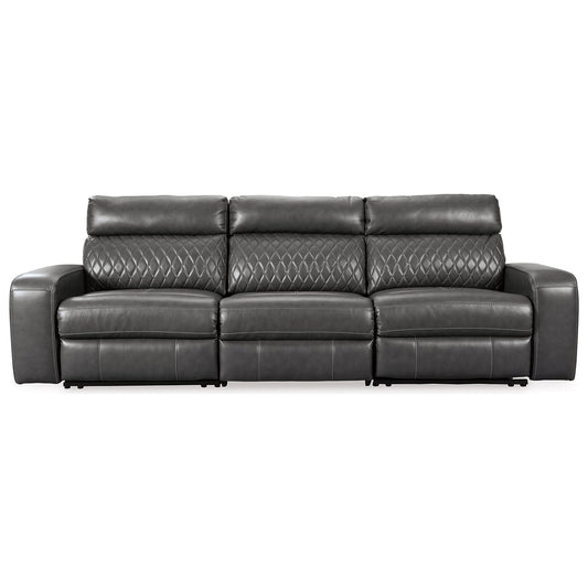 Signature Design by Ashley® Samperstone 3-Piece Power Reclining Sectional Sofa.