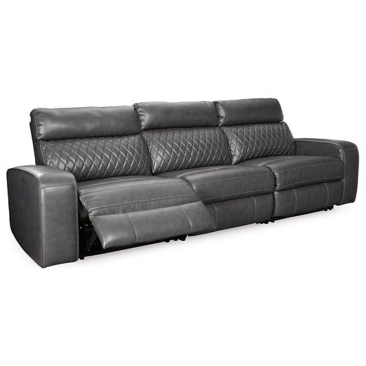 Signature Design by Ashley® Samperstone 3-Piece Power Reclining Sectional Sofa.