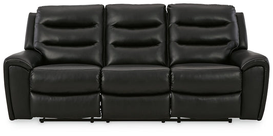 Signature Design by Ashley® Warlin PWR REC Sofa with ADJ Headrest.