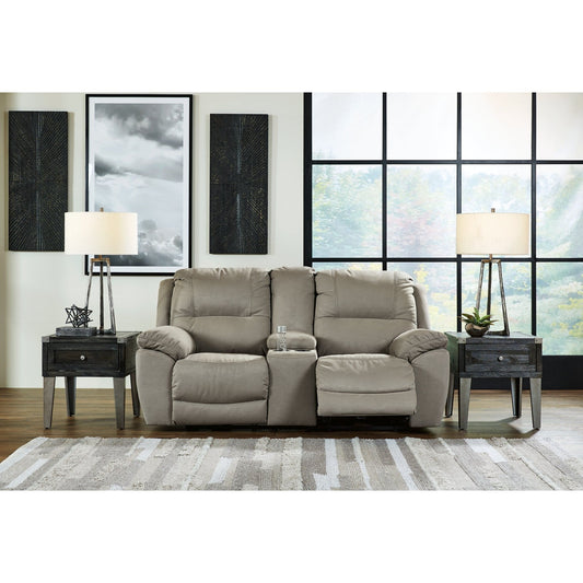 Signature Design by Ashley® Next-Gen Gaucho DBL Rec Loveseat w/Console.