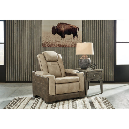 Signature Design by Ashley® Next-Gen DuraPella PWR Recliner/ADJ Headrest.