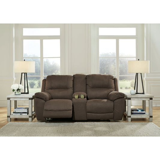 Signature Design by Ashley® Next-Gen Gaucho DBL Rec Loveseat w/Console.