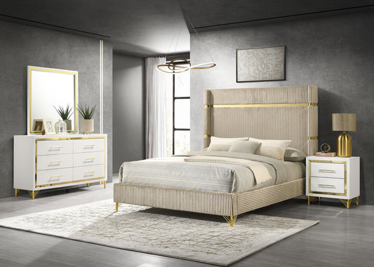 Coaster 224731Q-S4 Lucia 4-piece Queen Bedroom Set Beige and White