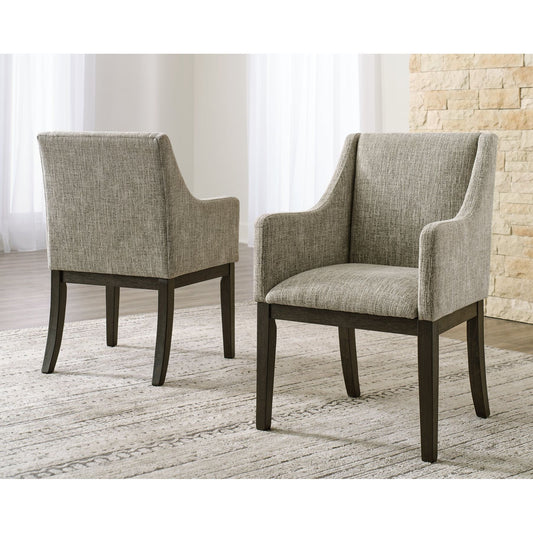 Signature Design by Ashley® Burkhaus Dining UPH Arm Chair (2/CN).