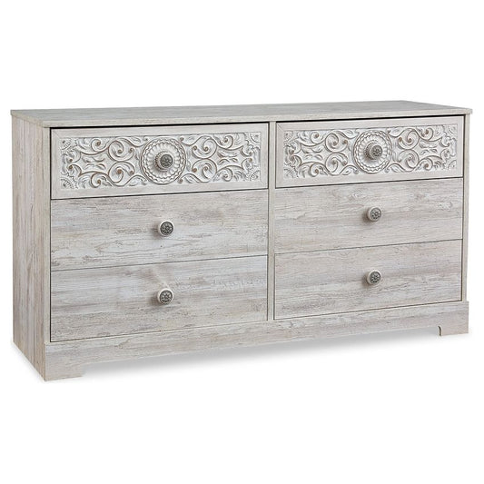 Signature Design by Ashley® Paxberry Six Drawer Dresser.