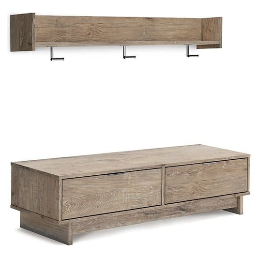 Signature Design by Ashley® Oliah Bench with Coat Rack.