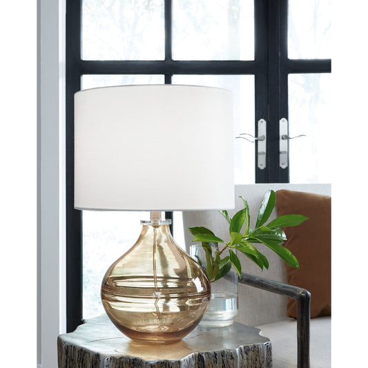 Signature Design by Ashley® Lemmitt Glass Table Lamp (1/CN).