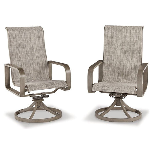 Signature Design by Ashley® Beach Front Sling Swivel Chair (2/CN).