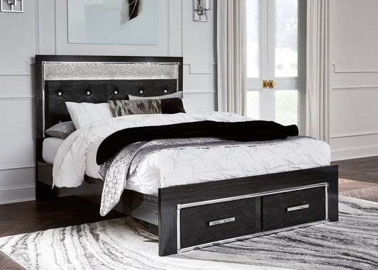 Signature Design by Ashley® Kaydell  Upholstered Panel Storage Platform Bed.