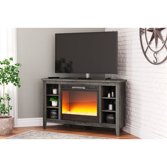 Signature Design by Ashley® Arlenbry Corner TV Stand with Electric Fireplace.