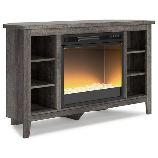 Signature Design by Ashley® Arlenbry Corner TV Stand with Electric Fireplace.