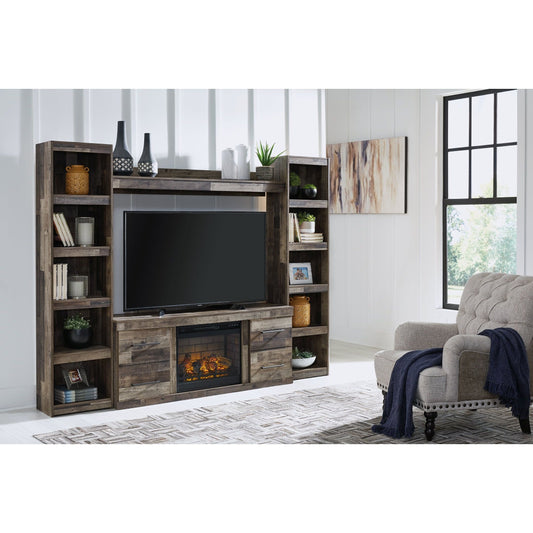 Signature Design by Ashley® Derekson 4-Piece Entertainment Center with Electric Fireplace.