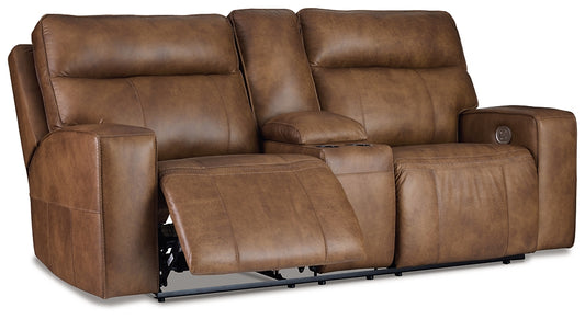 Signature Design by Ashley® Game Plan PWR REC Loveseat/CON/ADJ HDRST.