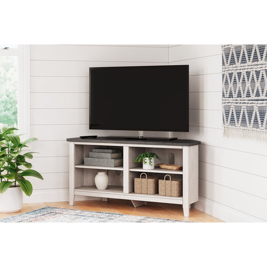 Signature Design by Ashley® Dorrinson Small Corner TV Stand.