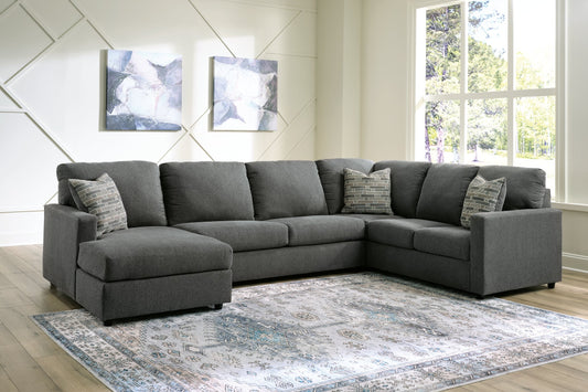 Signature Design by Ashley® Edenfield 3-Piece Sectional with Chaise at   Contempo Furniture  Contempo Furniture Edenfield 3-Piece Sectional with Chaise Signature Design by Ashley®.