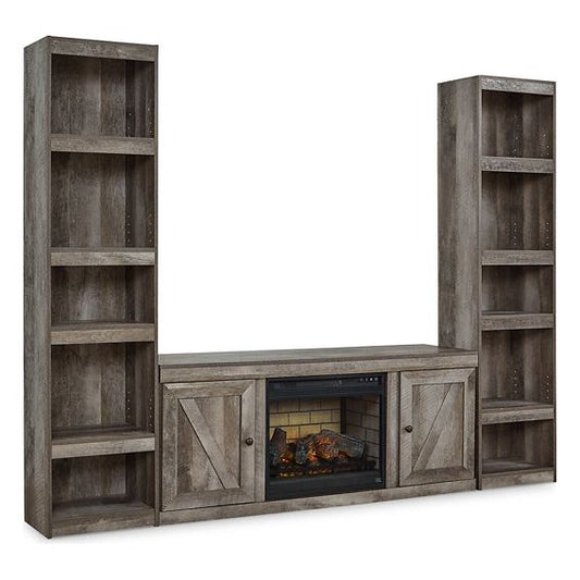 Signature Design by Ashley® Wynnlow 3-Piece Entertainment Center with Electric Fireplace.