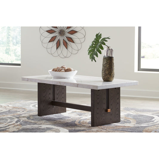 Signature Design by Ashley® Burkhaus Rectangular Cocktail Table.