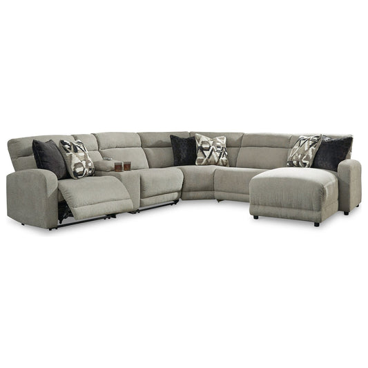 Signature Design by Ashley® Colleyville 6-Piece Power Reclining Sectional with Chaise at   Contempo Furniture  Contempo Furniture Colleyville 6-Piece Power Reclining Sectional with Chaise Signature Design by Ashley®.