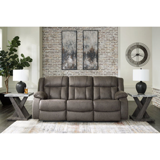 Signature Design by Ashley® First Base Reclining Sofa at   Contempo Furniture  Contempo Furniture First Base Reclining Sofa Signature Design by Ashley®.