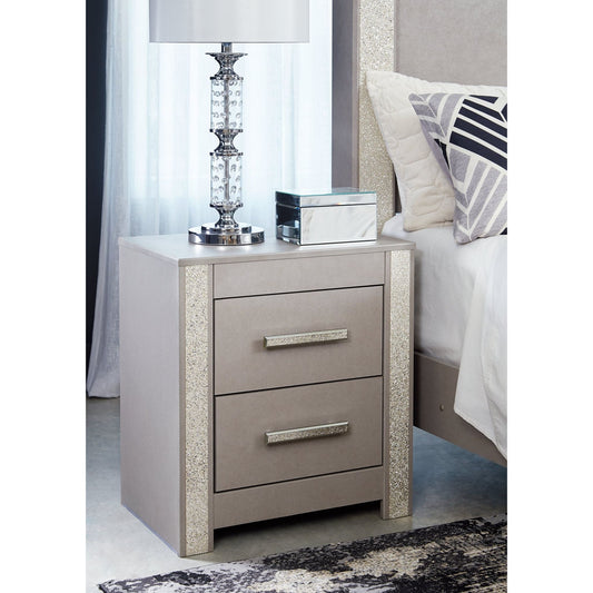 Signature Design by Ashley® Surancha Two Drawer Night Stand at   Contempo Furniture  Contempo Furniture Surancha Two Drawer Night Stand Signature Design by Ashley®.