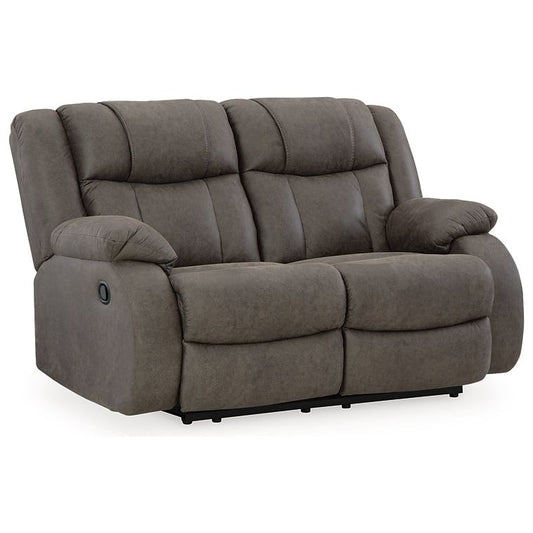 Signature Design by Ashley® First Base Reclining Loveseat at   Contempo Furniture  Contempo Furniture First Base Reclining Loveseat Signature Design by Ashley®.