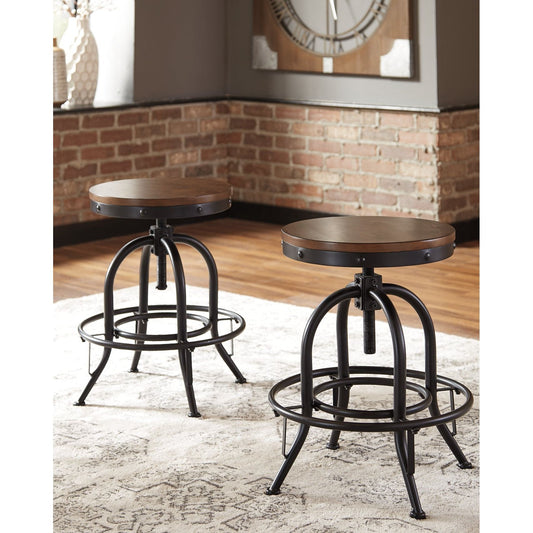 Signature Design by Ashley® Valebeck Swivel Barstool (2/CN) at   Contempo Furniture  Contempo Furniture Valebeck Swivel Barstool (2/CN) Signature Design by Ashley®.