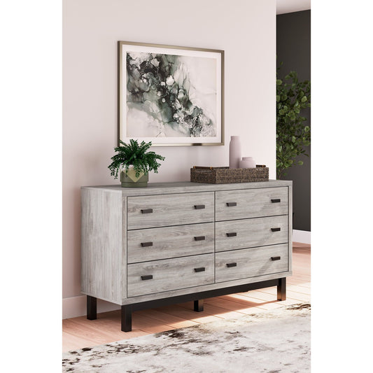 Signature Design by Ashley® Vessalli Six Drawer Dresser at   Contempo Furniture  Contempo Furniture Vessalli Six Drawer Dresser Signature Design by Ashley®.