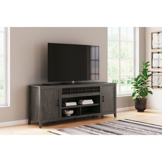 Signature Design by Ashley® Montillan XL TV Stand w/Fireplace Option at   Contempo Furniture  Contempo Furniture Montillan XL TV Stand w/Fireplace Option Signature Design by Ashley®.