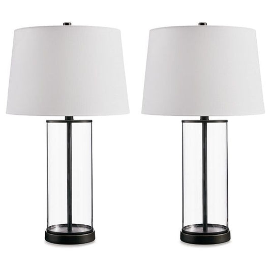 Signature Design by Ashley® Wilmburgh Glass Table Lamp (2/CN).