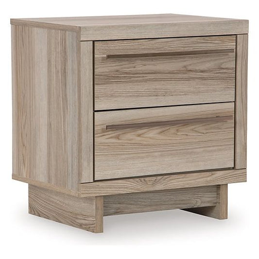 Signature Design by Ashley® Hasbrick Two Drawer Night Stand at   Contempo Furniture  Contempo Furniture Hasbrick Two Drawer Night Stand Signature Design by Ashley®.