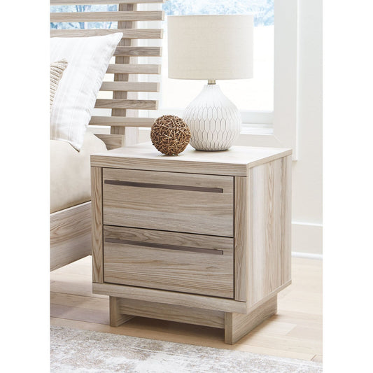 Signature Design by Ashley® Hasbrick Two Drawer Night Stand at   Contempo Furniture  Contempo Furniture Hasbrick Two Drawer Night Stand Signature Design by Ashley®.