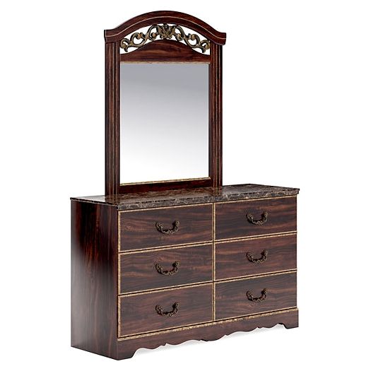 Signature Design by Ashley® Glosmount Dresser and Mirror at   Contempo Furniture  Contempo Furniture Glosmount Dresser and Mirror Signature Design by Ashley®.