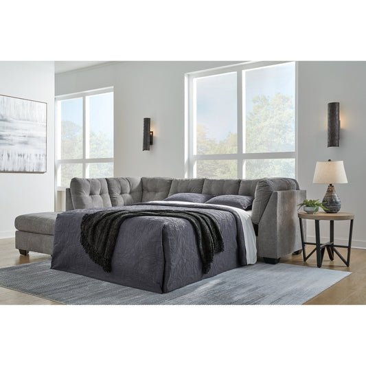 Signature Design by Ashley® Marleton 2-Piece Sleeper Sectional with Chaise at   Contempo Furniture  Contempo Furniture Marleton 2-Piece Sleeper Sectional with Chaise Signature Design by Ashley®.