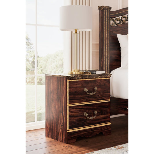 Signature Design by Ashley® Glosmount Two Drawer Night Stand at   Contempo Furniture  Contempo Furniture Glosmount Two Drawer Night Stand Signature Design by Ashley®.